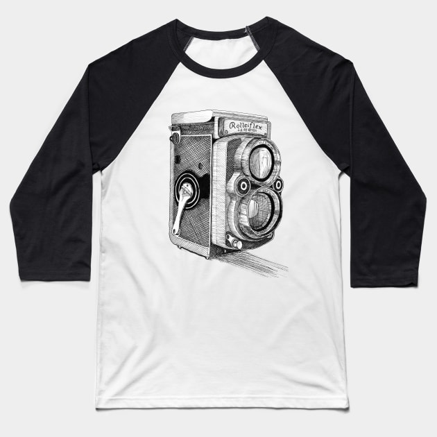 Vintage Camera Baseball T-Shirt by gemsart1990